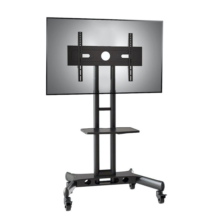 pedestal para tv de 32 a 75 suporte videoconferencia com rodizios cts55 nb 1