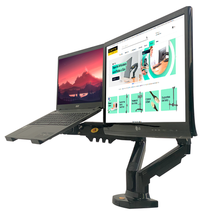 Suporte monitor duplo de mesa articulado, suporte monitor,ELG